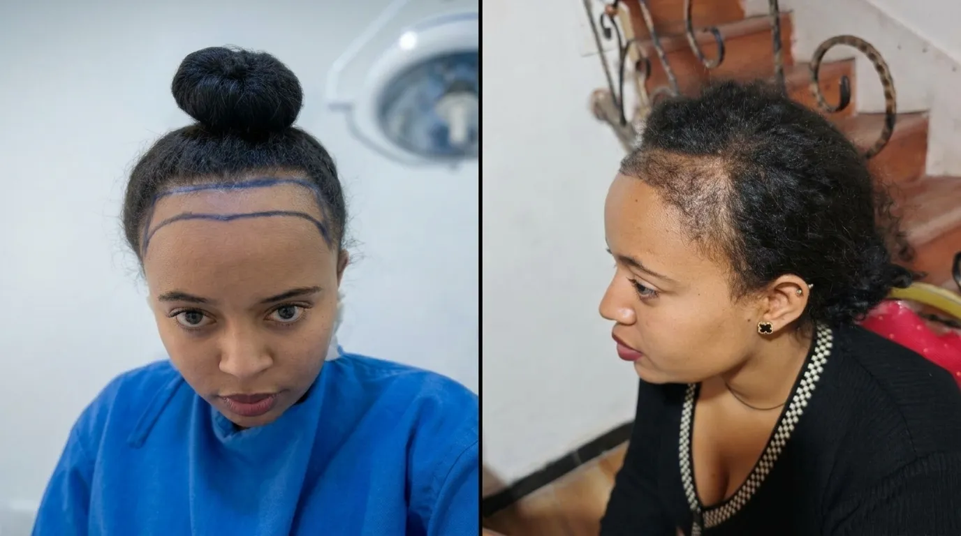Kalkidan B. hair transplant before and after